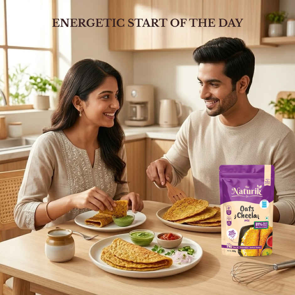 The Naturik Co Oats High Protein Chilla Mix | Calcium Rich | Healthy Diet Breakfast