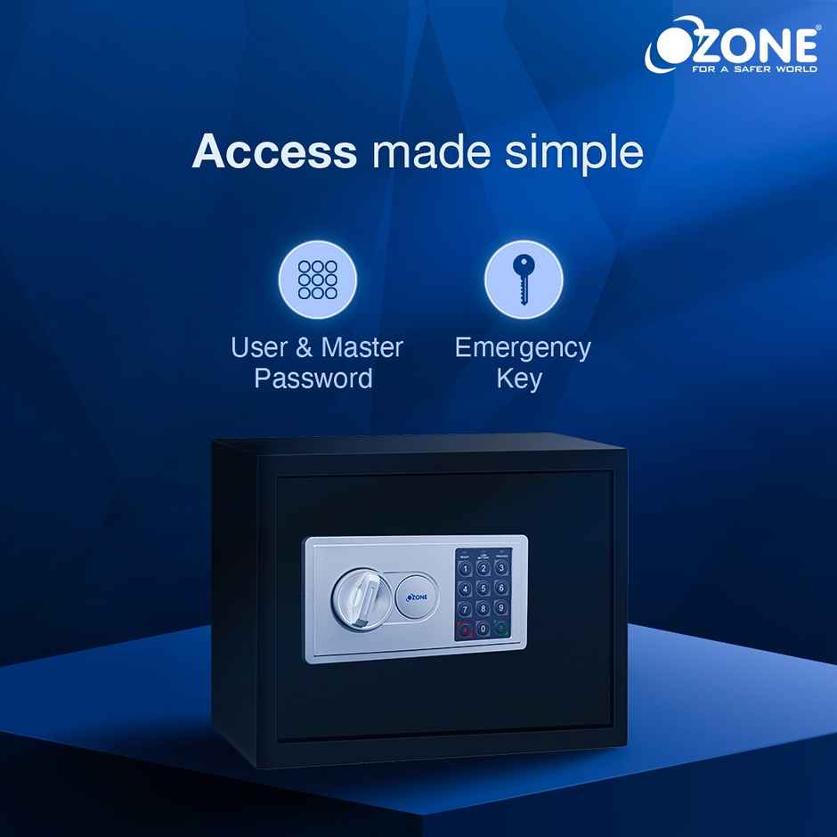 Ozone Oes Bas Nxt | Digital Safe Locker for Home & Office | 16.11 Litres