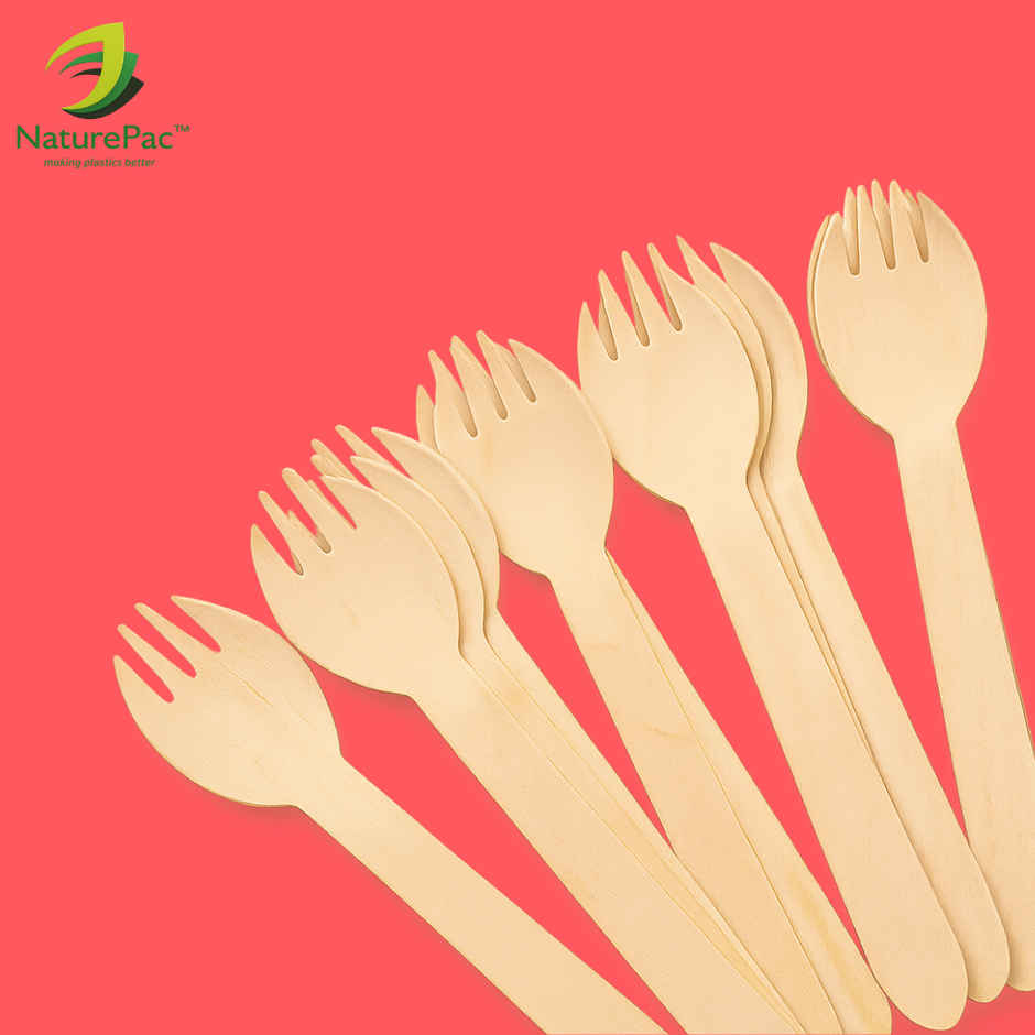 Naturepac Wooden Spork | 160 mm | 25 pcs