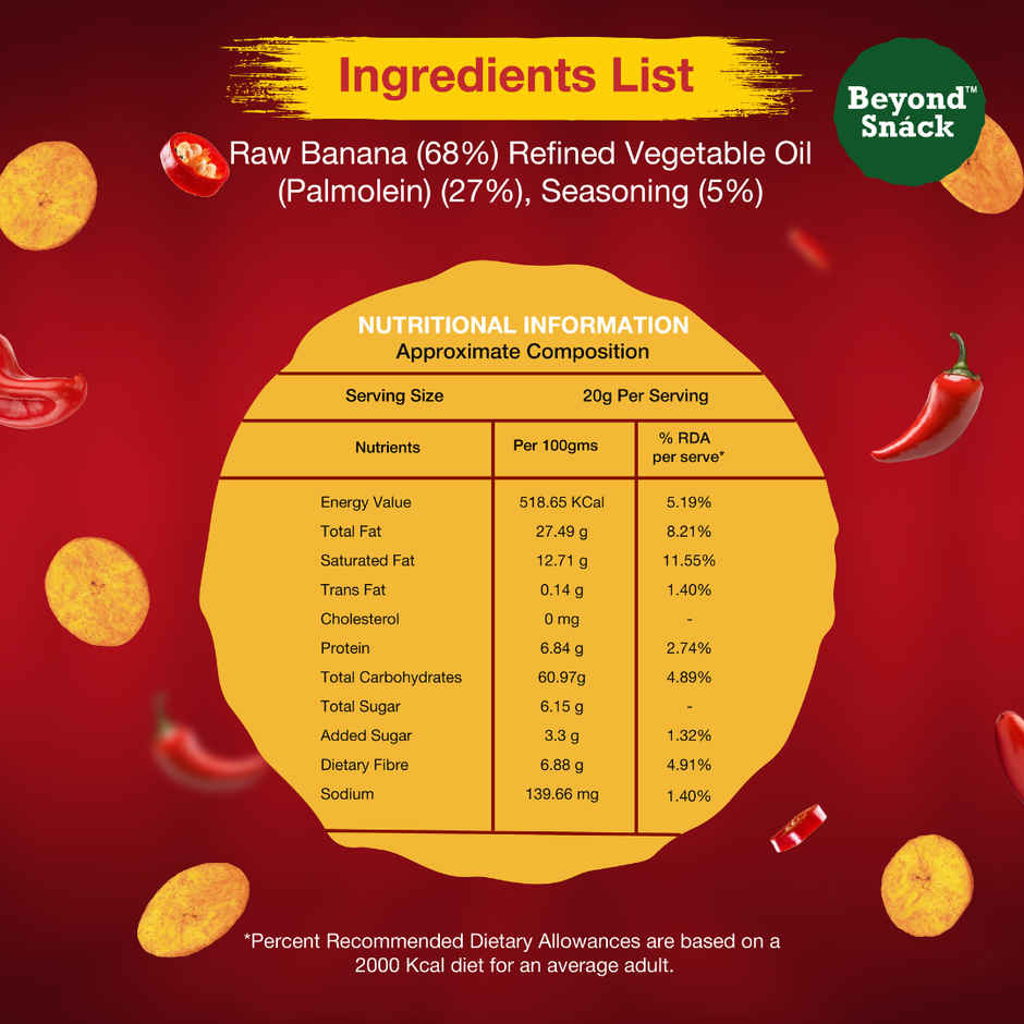 Beyond Snack Kerala Banana chips - Peri Peri Combo