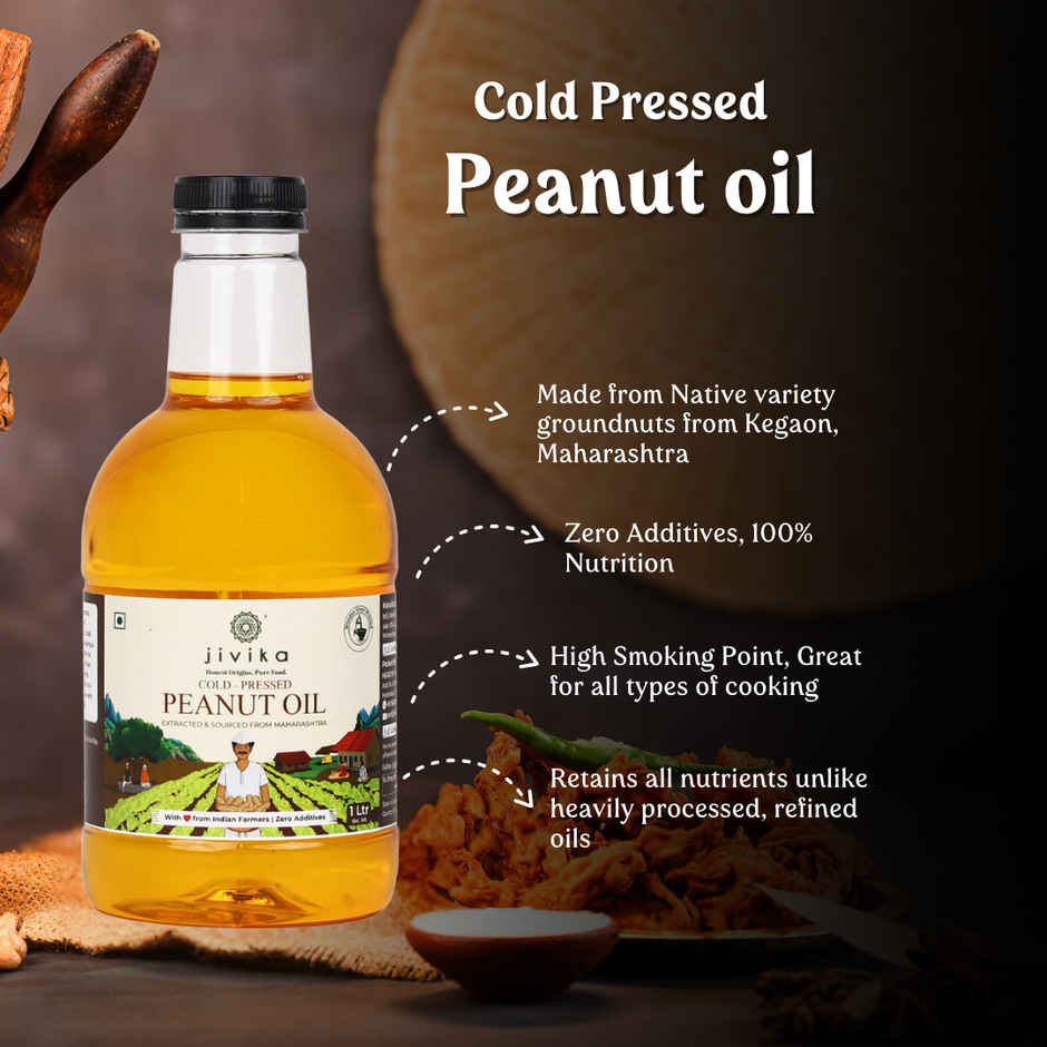 Jivika Groundnut (Peanut) Cold Pressed Oil | Healthy Cooking Oil