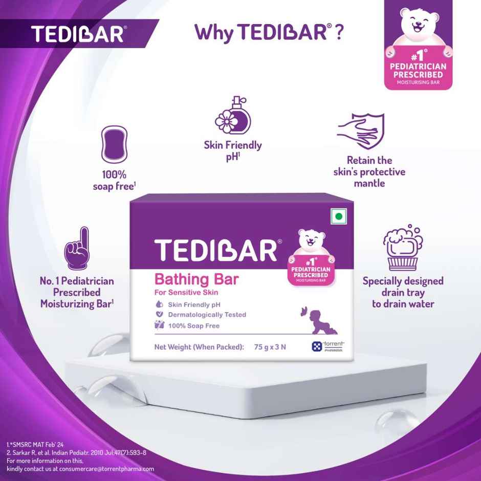 Tedibar Bathing Bar For Babies Sensitive Skin Pack