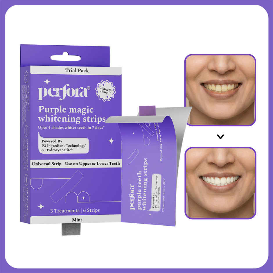 Perfora Purple Teeth Whitening Strips | 3 treatments 6 Strips
