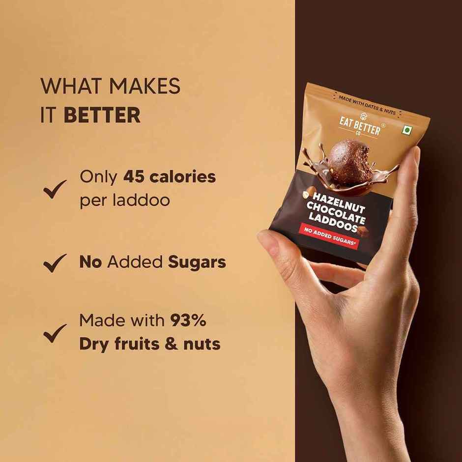Eat Better Co Hazelnut Chocolate Sugar-Free Laddu