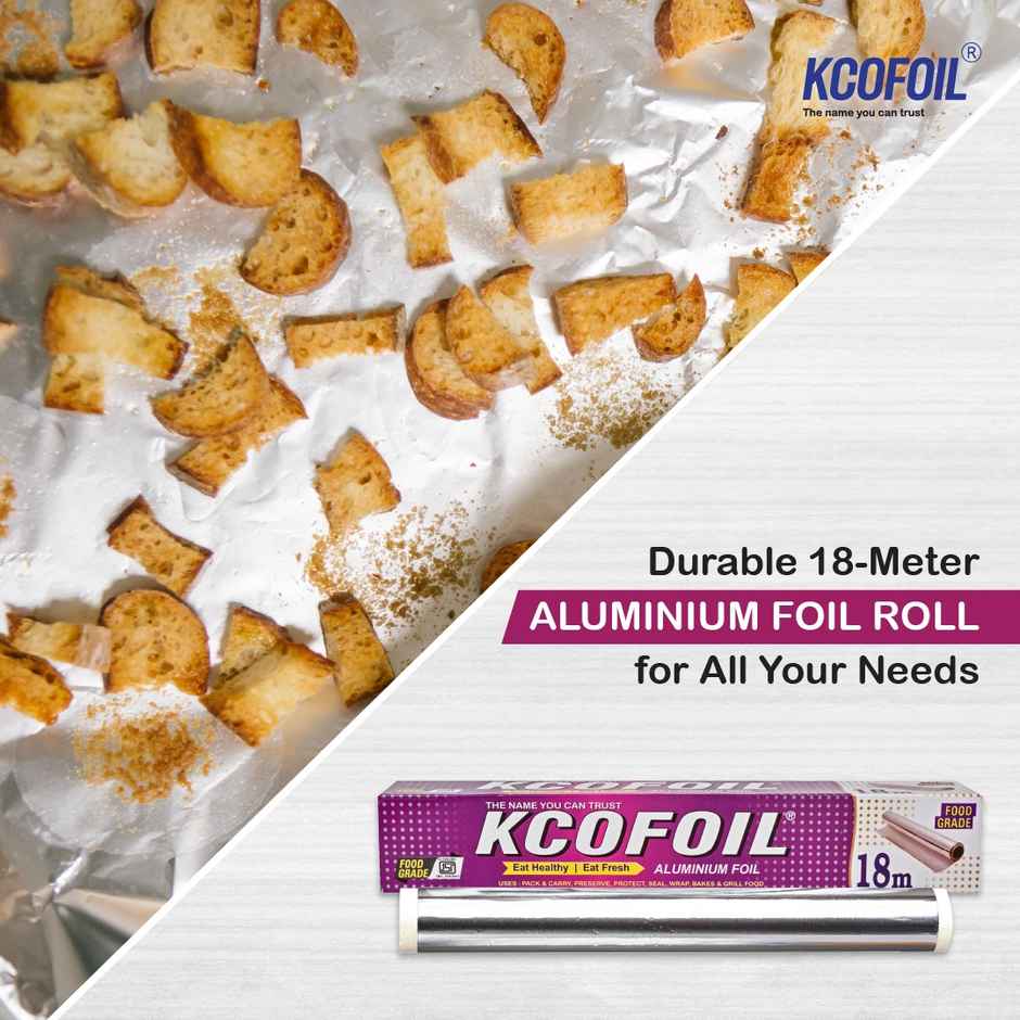 Kcofoil 18 m Aluminium Foil for Food Wrapping