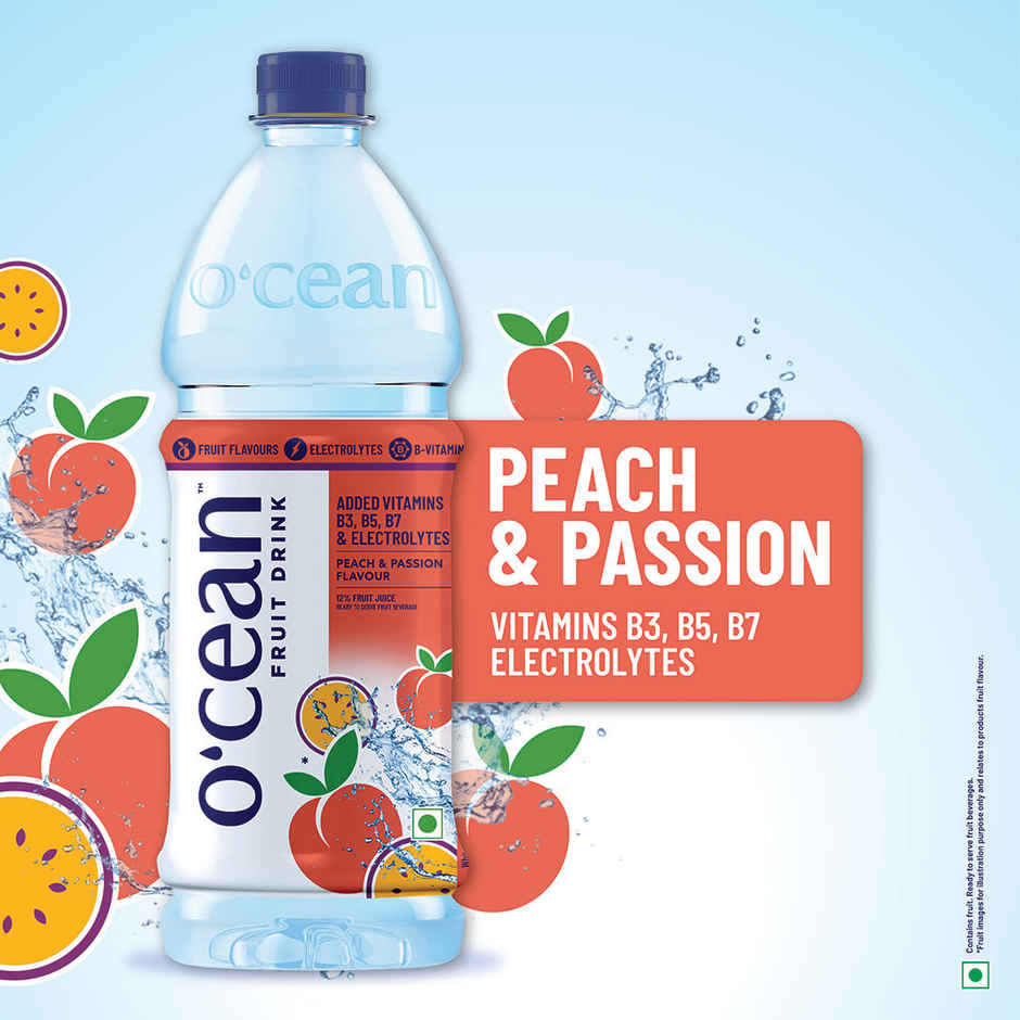 O'cean Fruit Water Peach & Passionfruit Vitamin & Electrolyte Hydration