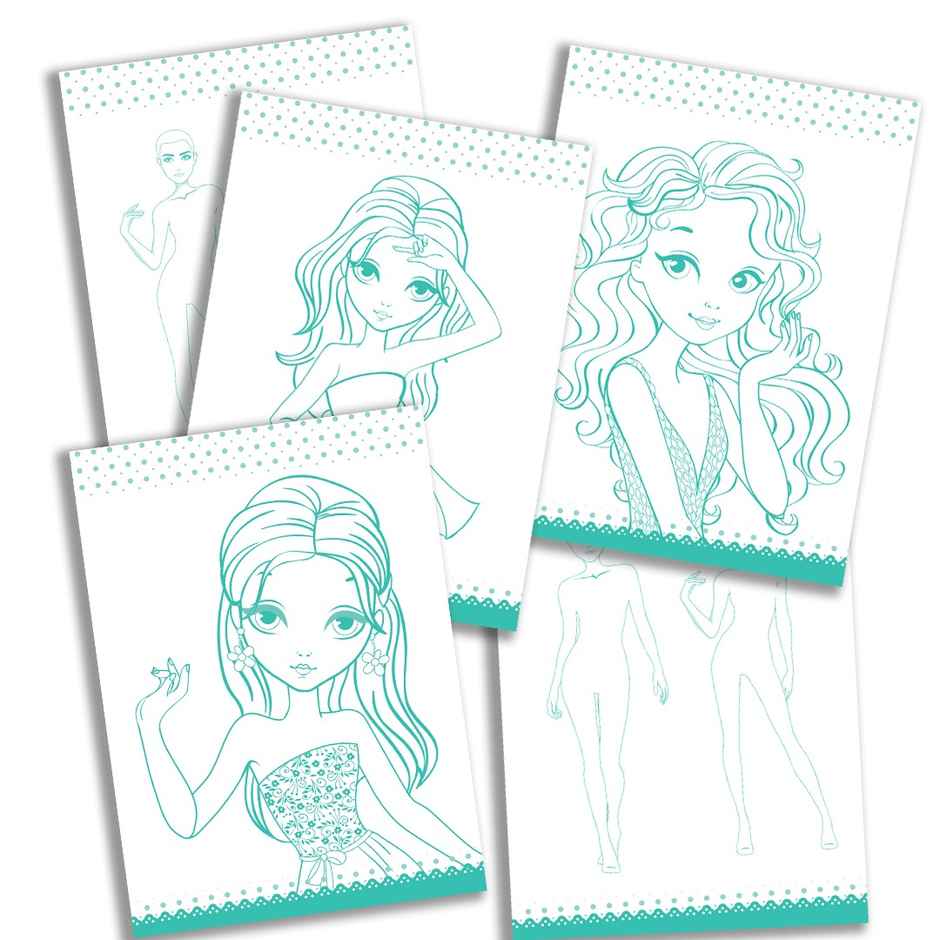 Style Studio Fashion Sketch Activity Book | Sticker Sheets, Stencil Sheets & Sketch Pages