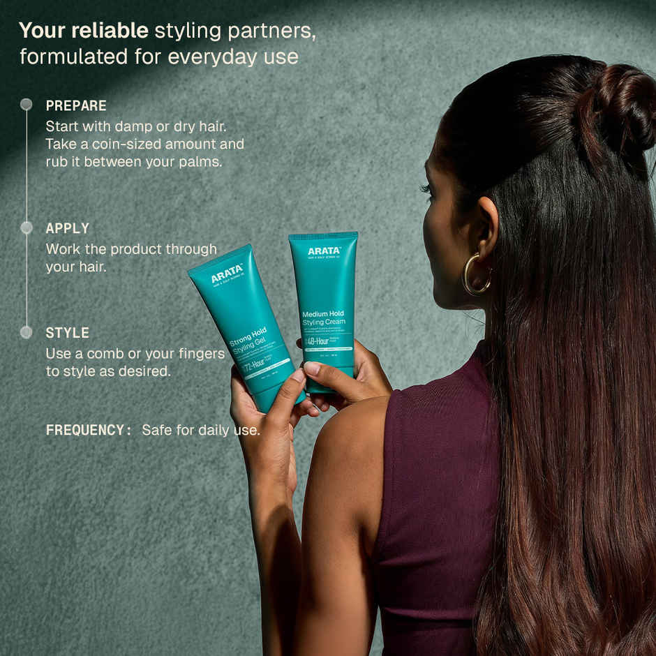 Arata Strong Hold Styling Cream & Gel Combo