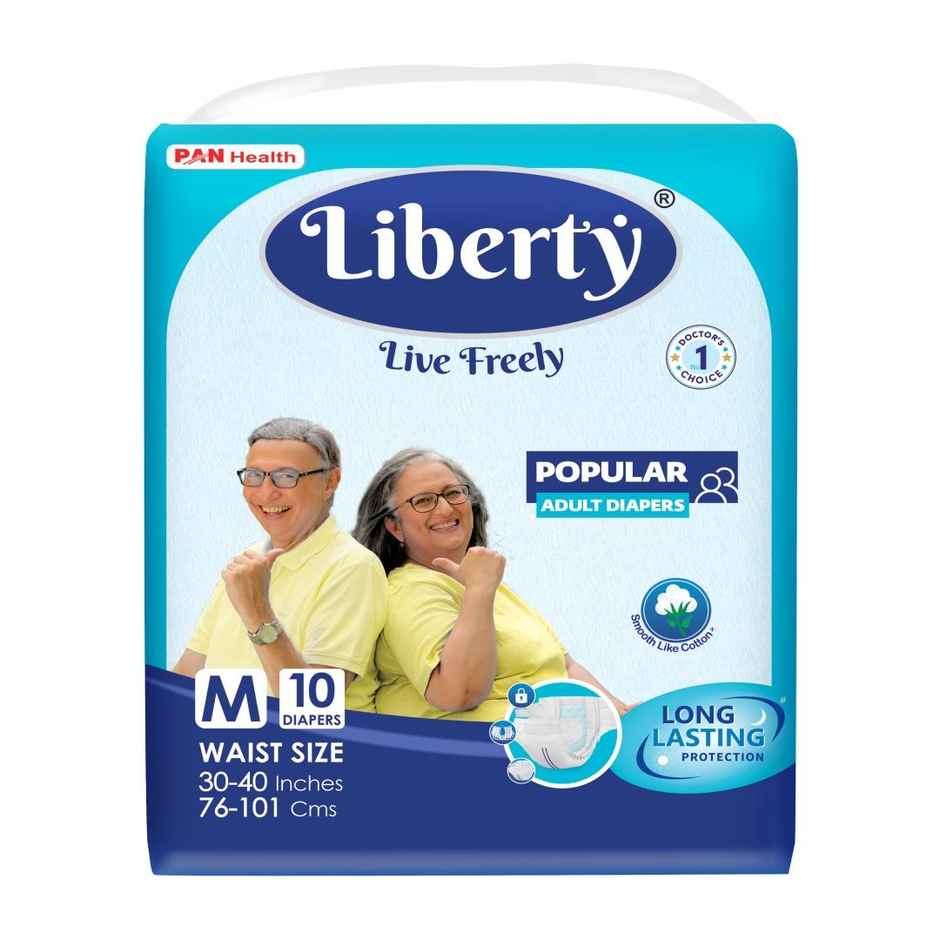 Liberty Popular Adult Diaper (Tape, M, 30-40 inches)