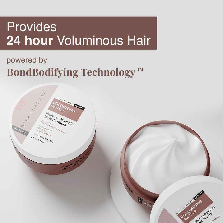 Bare Anatomy Volumizing Hair Mask With Peptides Hair Mask For Dry & Frizzy Hair Men & Women