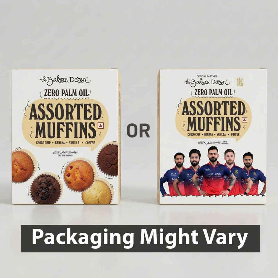 The Baker's Dozen Assorted Muffins | Choco Chip Muffin | Vanilla | Banana | Coffee Muffin