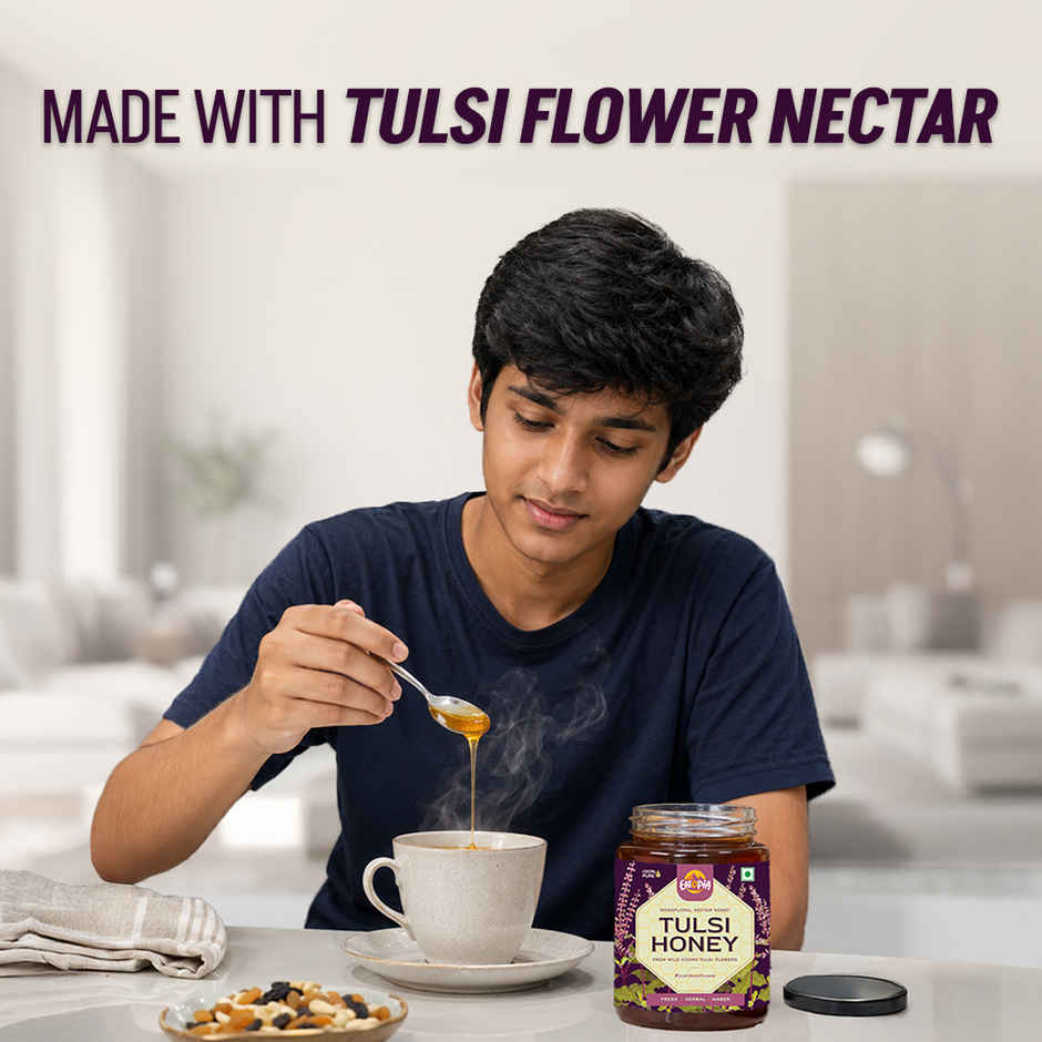 Eatopia Tulsi Honey | Immunity Booster | Pure Organic Natural Honey | No Added Sugar