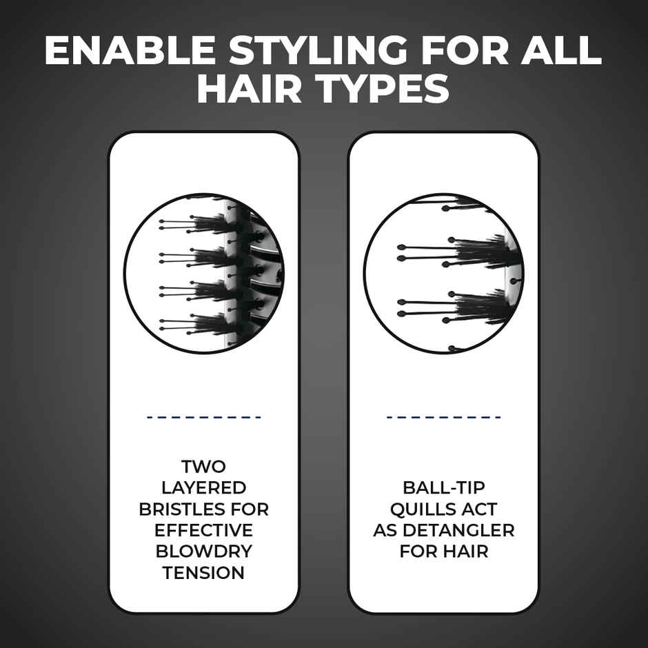 Winston 2 In 1 Hair Styling Blow Brush For Women - 1200 Watts (Black)