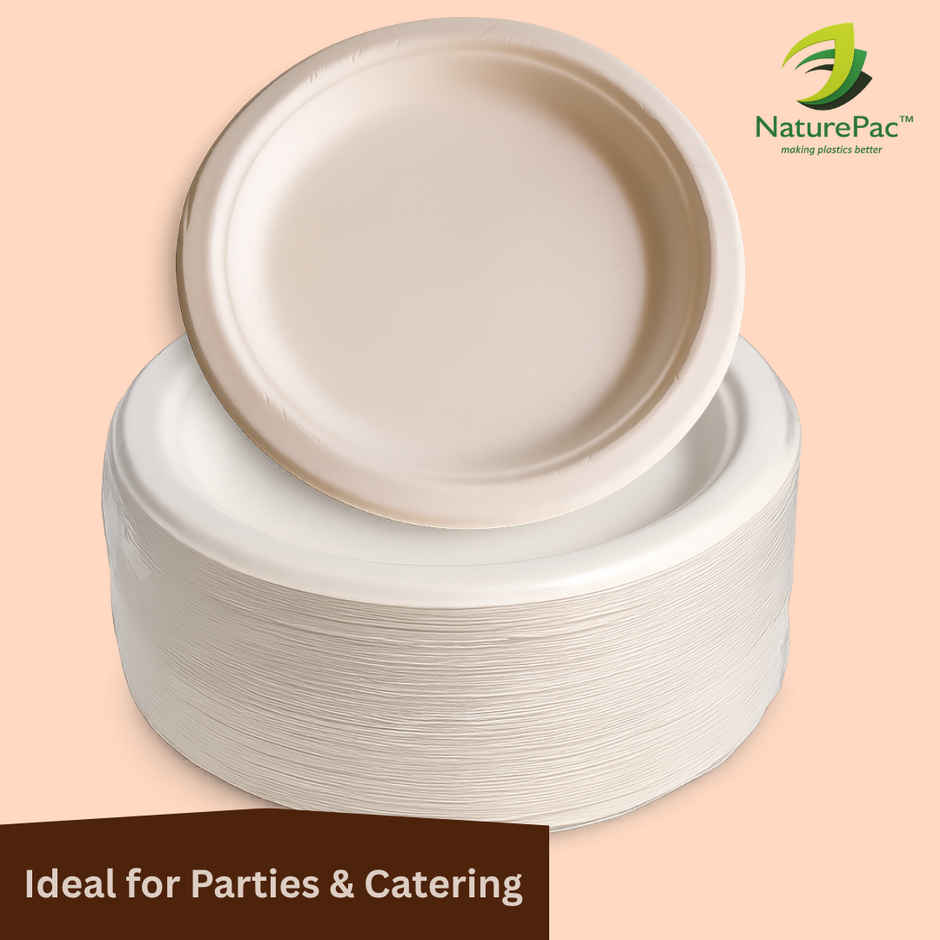 Round Disposable Flat Plate | 7 inch | Naturepac