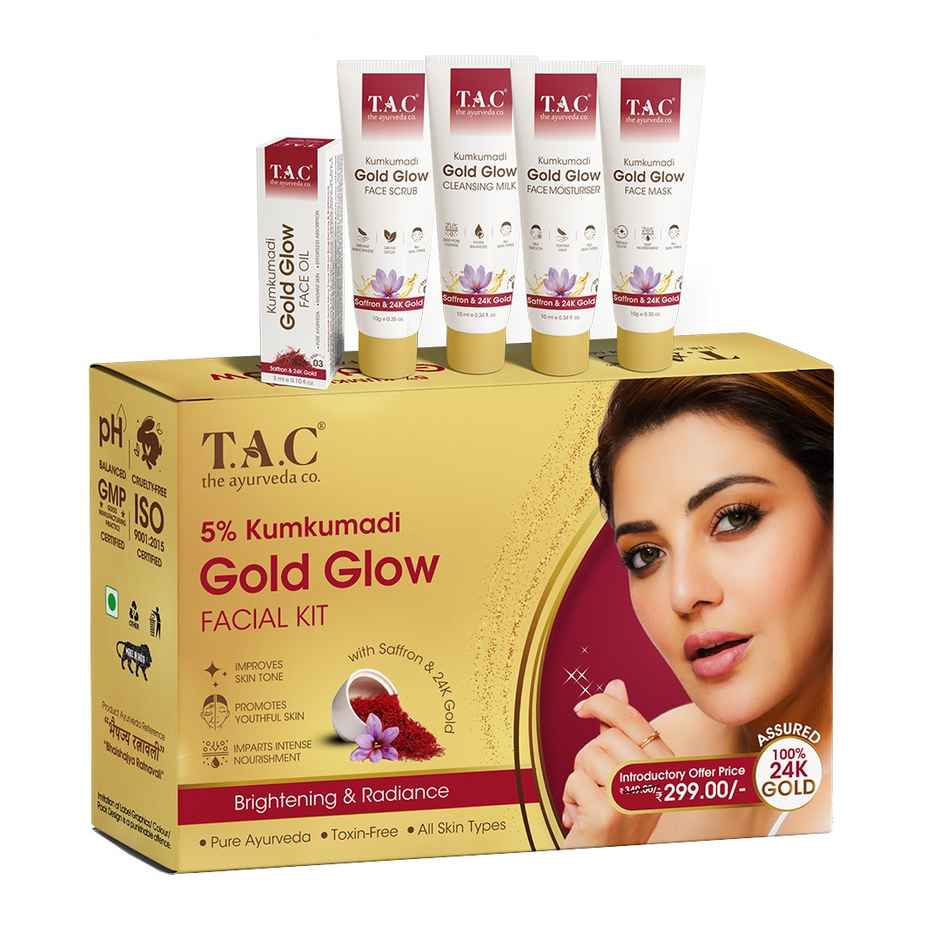 TAC Kumkumadi Gold Glow Facial Kit 1Kit