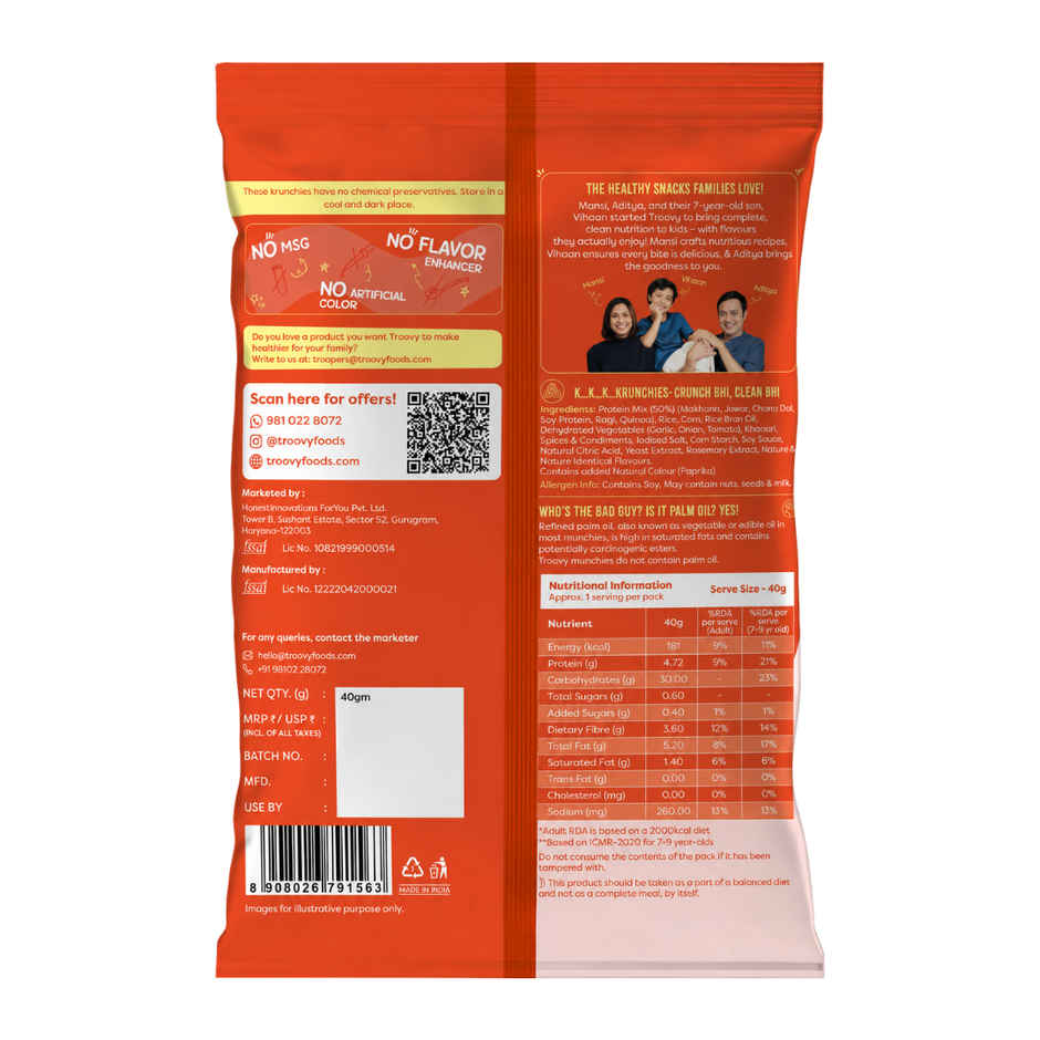 Troovy Healthy Makhana Krunchies | High Protein, No Palm Oil
