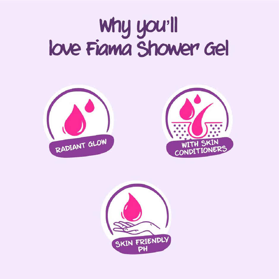 Fiama Shower Gel Blackcurrant & Bearberry Body Wash with Skin Conditioners for Radiant Glow, Pouch