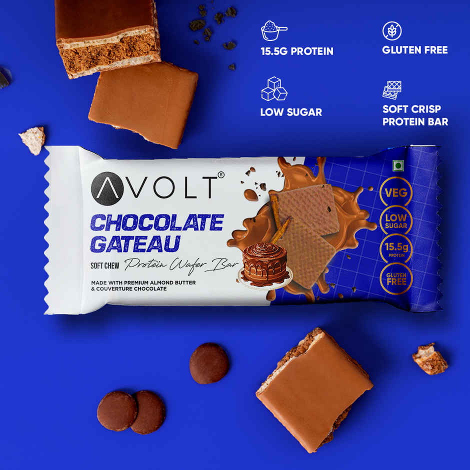 Avolt Chocolate Gateau 15.5g Protein Wafer Bar