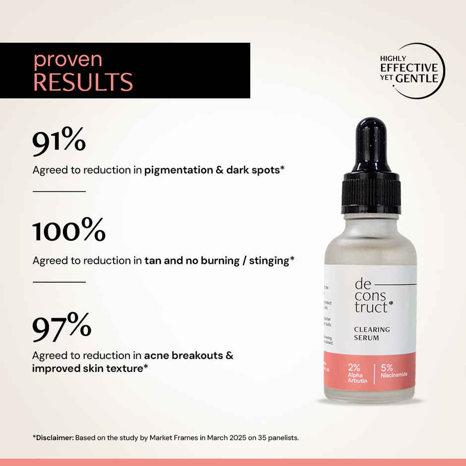 Deconstruct 5% Niacinamide 2% Alpha Arbutin Clearing Serum | Reduces Dark Spots, Pigmentation