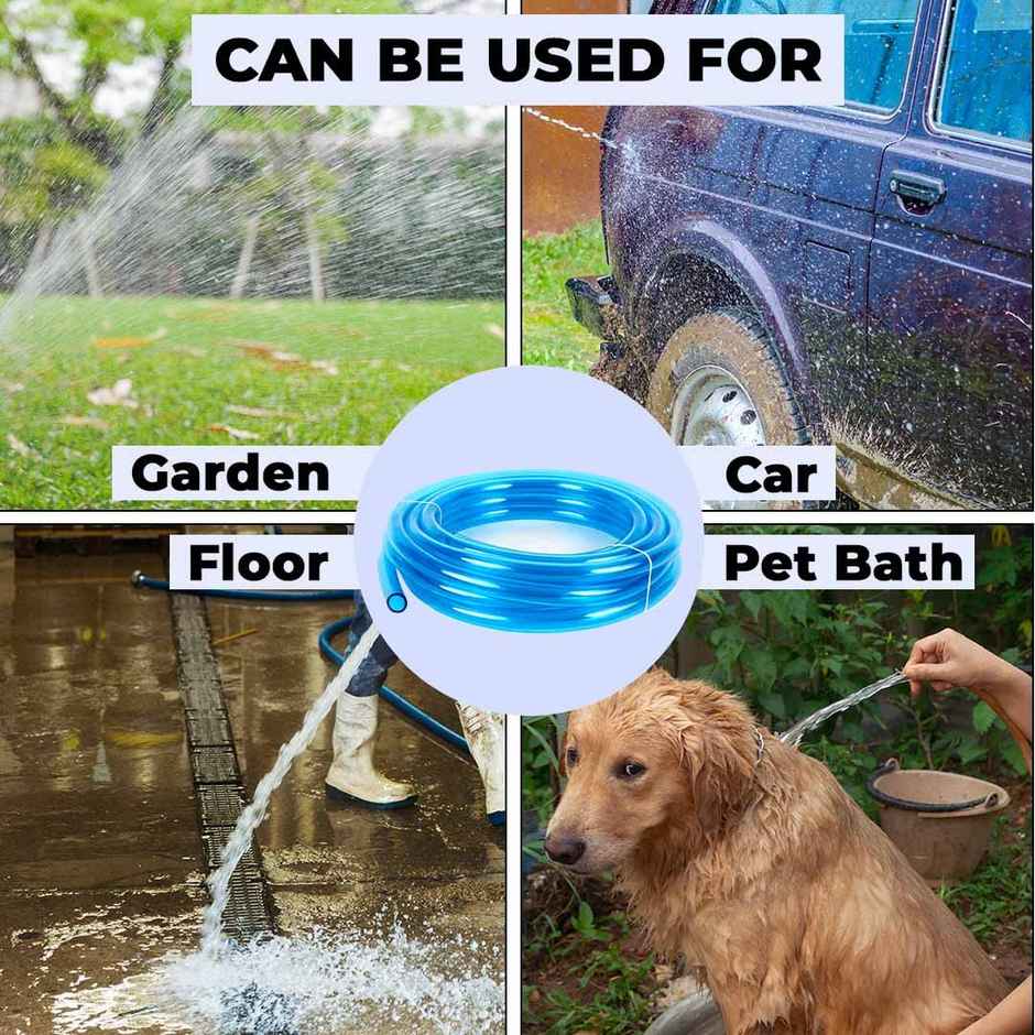 Kuber Industries PVC 5 Meter Flexible Hose Pipe Water Pipe for Garden | Car & Pet Cleaning|Blue