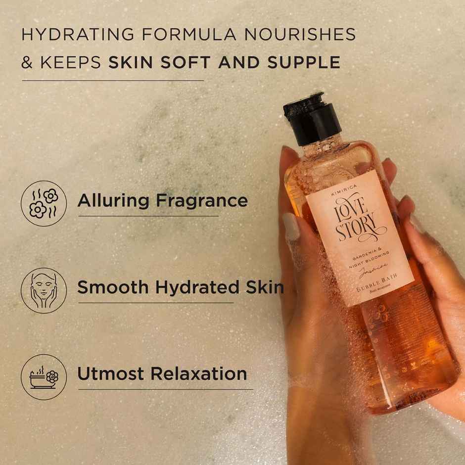 Kimirica Love Story Bubble Bath | Aromatic Foaming Bath with Romantic Fragrance | Gentle & Relaxing