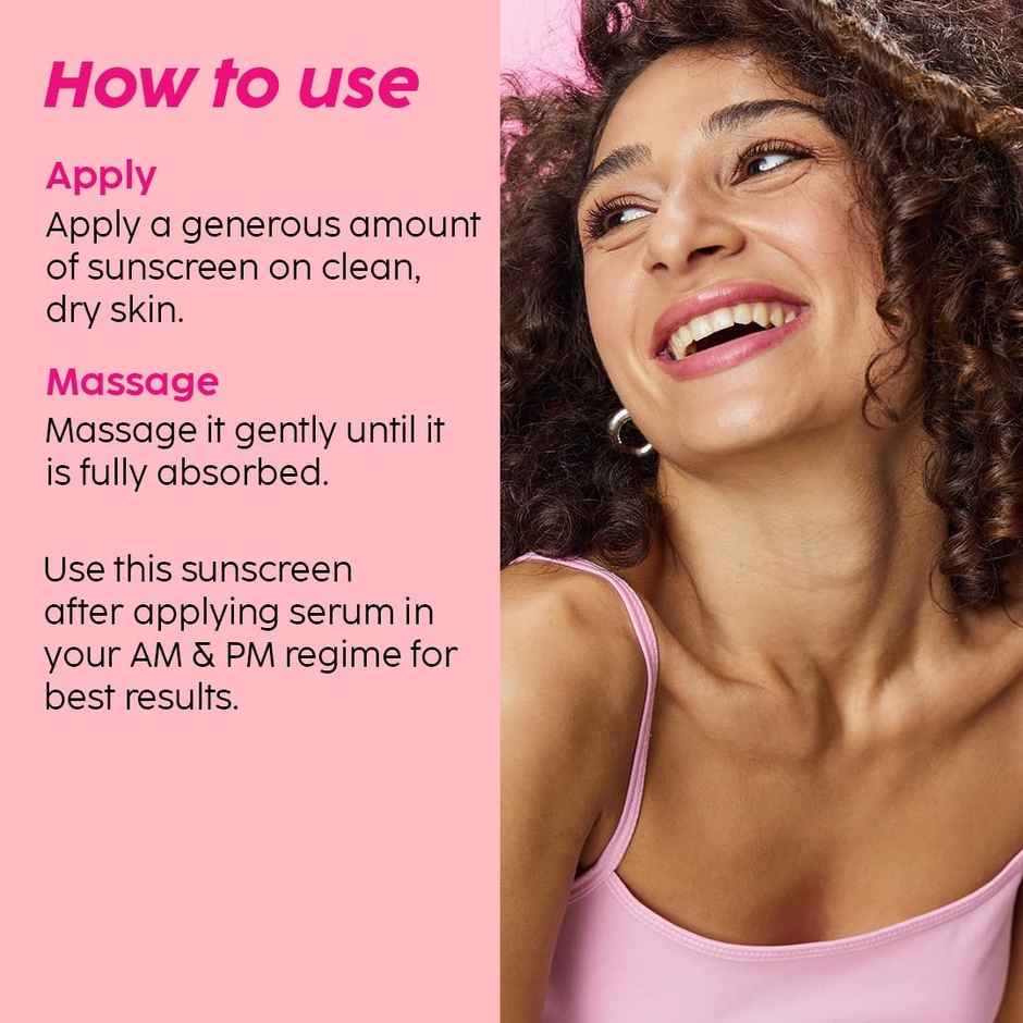 Plix Guava Glow Sunscreen SPF 50+ with UVA, UVB & Blue Light Protection enriched with Ceramides & Hyaluronic Acid