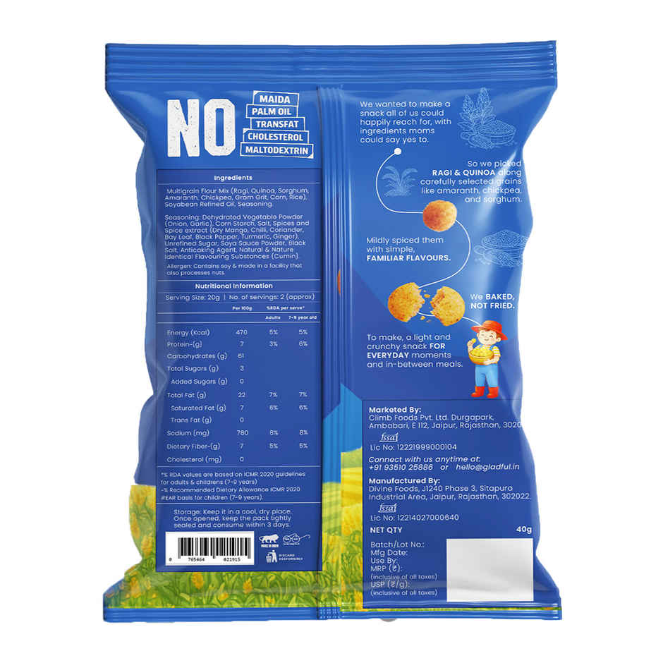 Gladful Ragi Quinoa Puffs Magic Masala