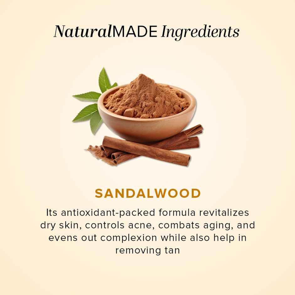 Khadi Naturals Sandalwood Soap For Bright and Glowing Skin