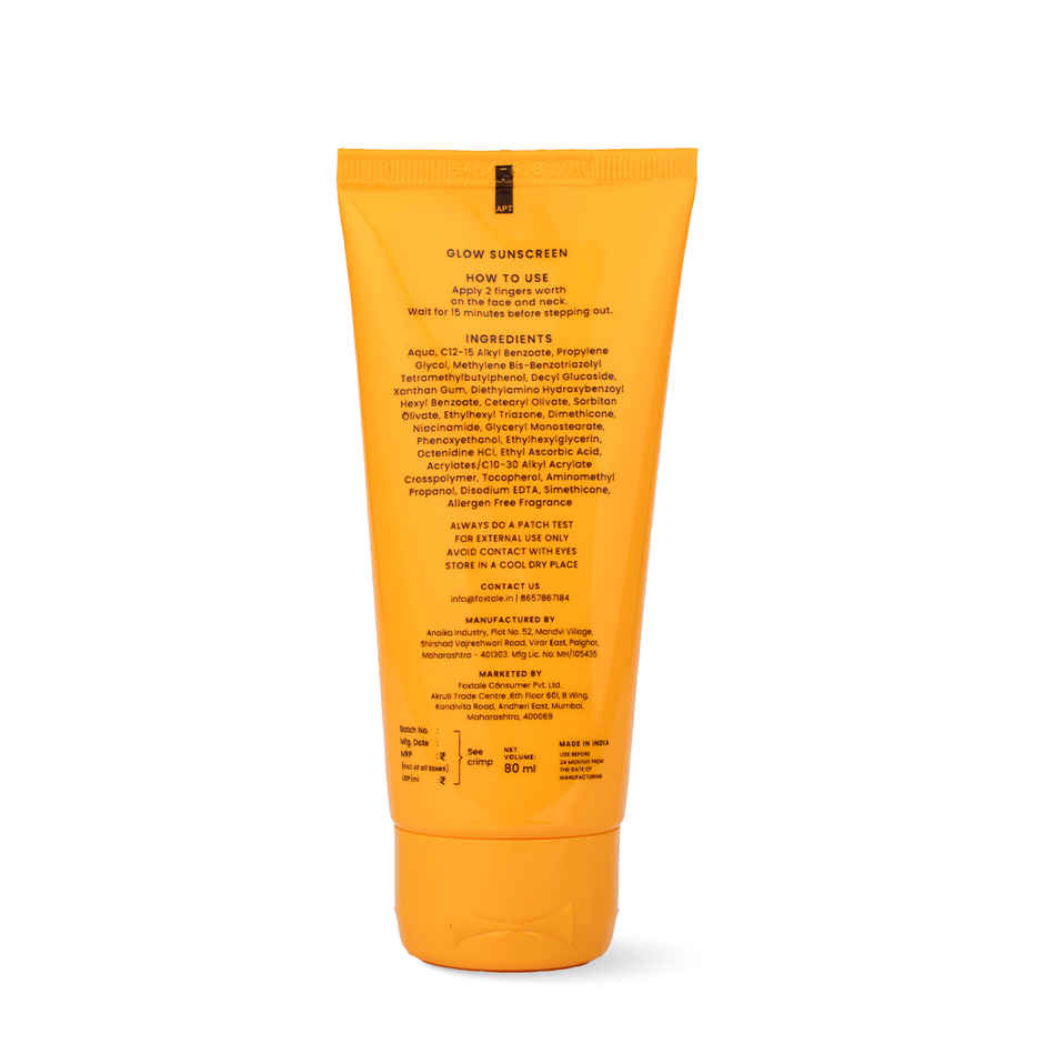 Foxtale Glow Sunscreen SPF50 PA++++ In-Vivo Tested 