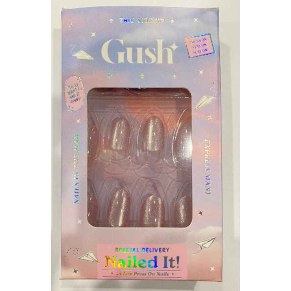 Gush Beauty Nailed It | Reusable Luxury Press On Nails Application Kit - Princess Treatment Cat Eye