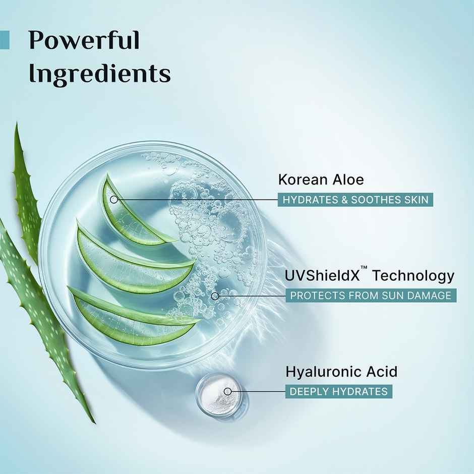 Pilgrim Korean Aloe Cooling Fluid Sunscreen SPF 50+ PA++++ with Hyaluronic Acid