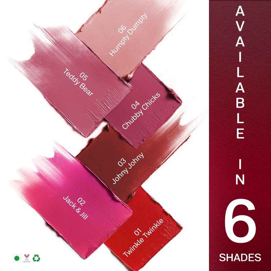 Flicka Lip Poetry Matte Lipstick Moisturizing | Long Lasting | Intensely Pigmented | 05 Teddy Bear