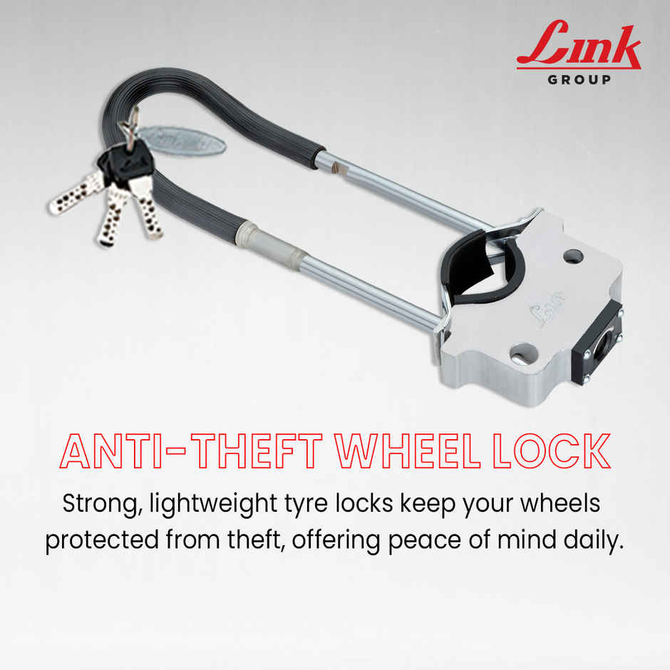 Link Aluminum Bike Lock for Front Wheel With 3 Keys-HT-10