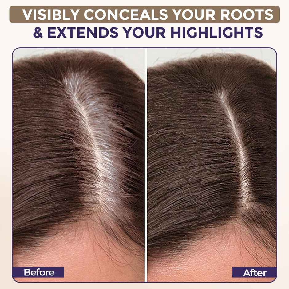 Sanfe Quick Fix Hair & Eyebrow Touch Up Kit | Black | Root Cover Up Powder Stick for Grey Hair