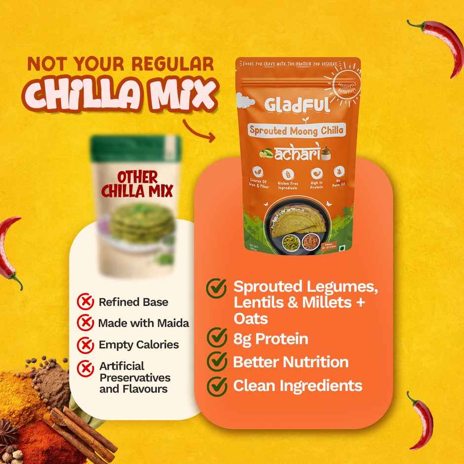 Gladful Achari Instant Chilla