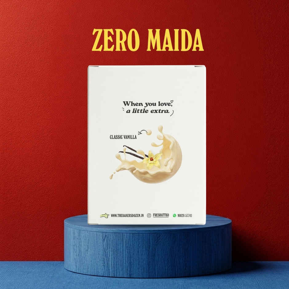 The Baker's Dozen Vanilla Cake | Veg Eggless cake | Tea Cake | Zero Palm Oil | Zero Trans Fat