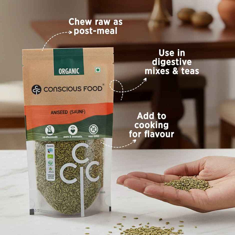 Conscious Food Organic Saunf Seeds