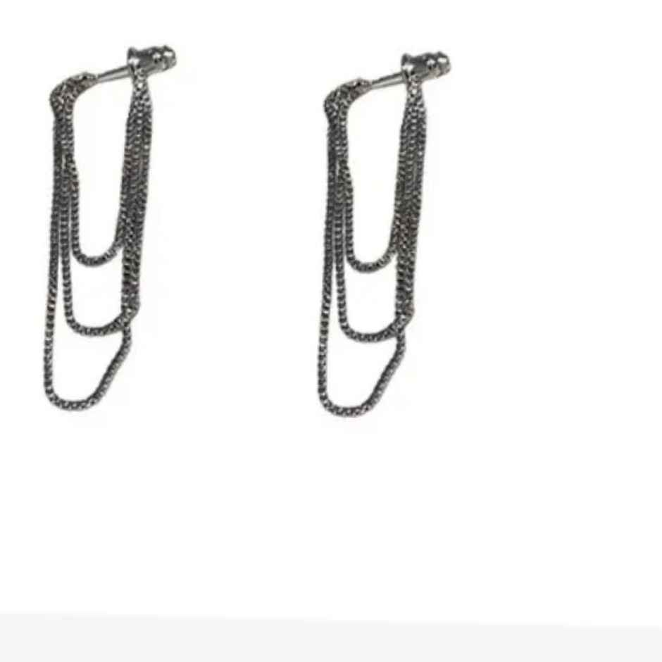 Estailo Fashion Bling Blogger Chain Earrings for Women | Stylish Lightweight Statement Jewellery | E0001395