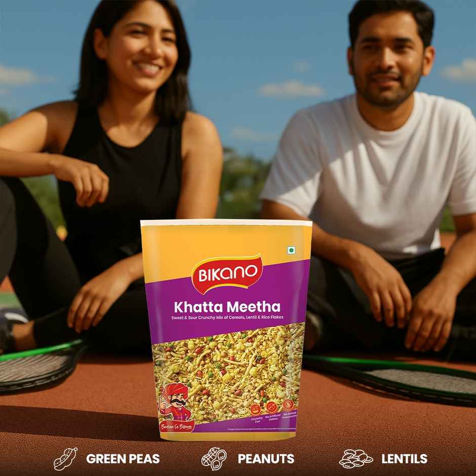 Bikano Khatta Meetha Mixture | Sweet & Spicy Indian Snack | Crispy Namkeen with Tangy Flavor