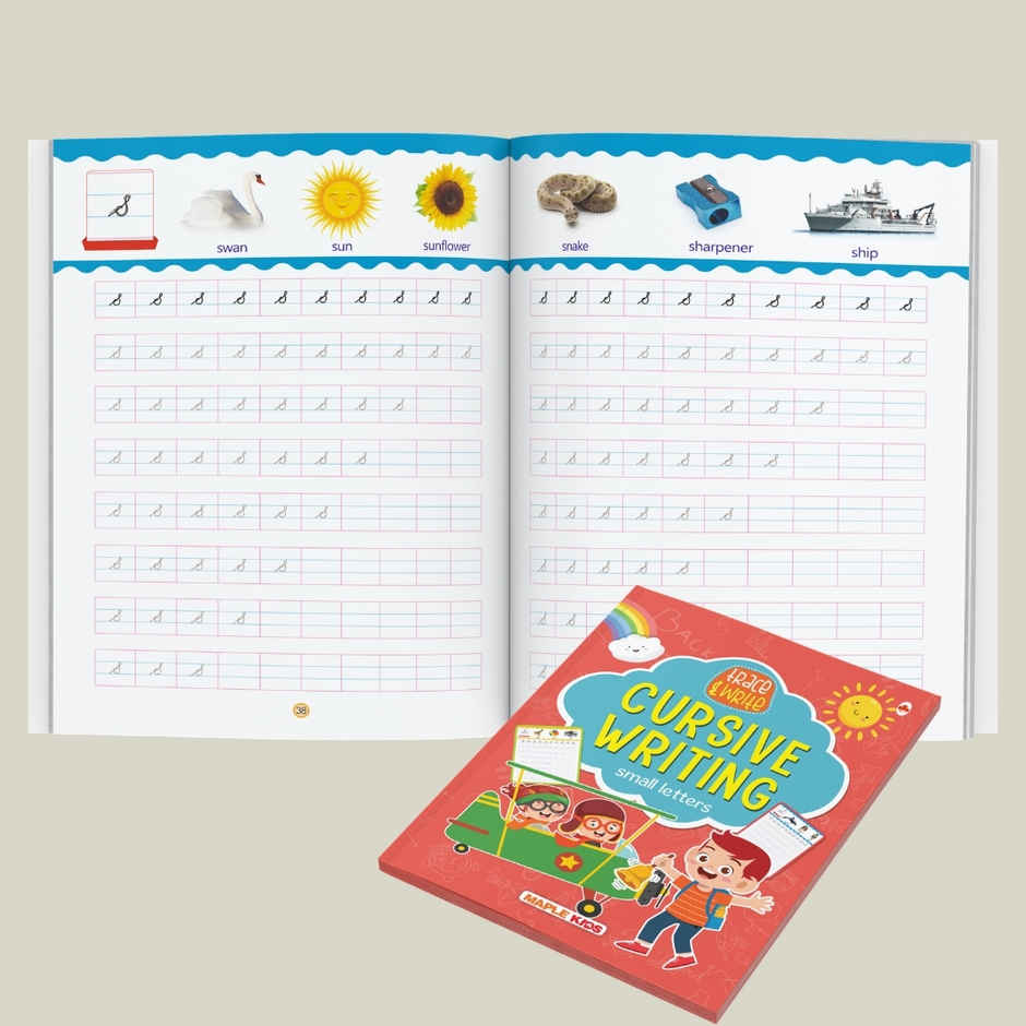 Maple Press Cursive Writing Book - Small Letters | Learn & Practice | Handwriting Practice Book | Age 2+ Years