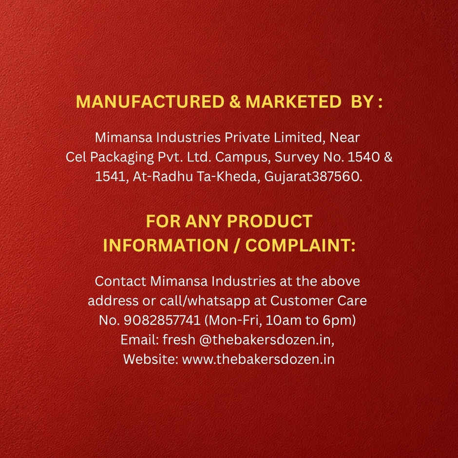 The Baker's Dozen Zero Maida Chocolate Brownie | Veg Brownie cake | Dessert | Made with Cocoa Powder