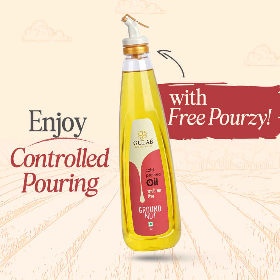 Gulab Groundnut (Peanut) Cold Pressed Oil | Bottle