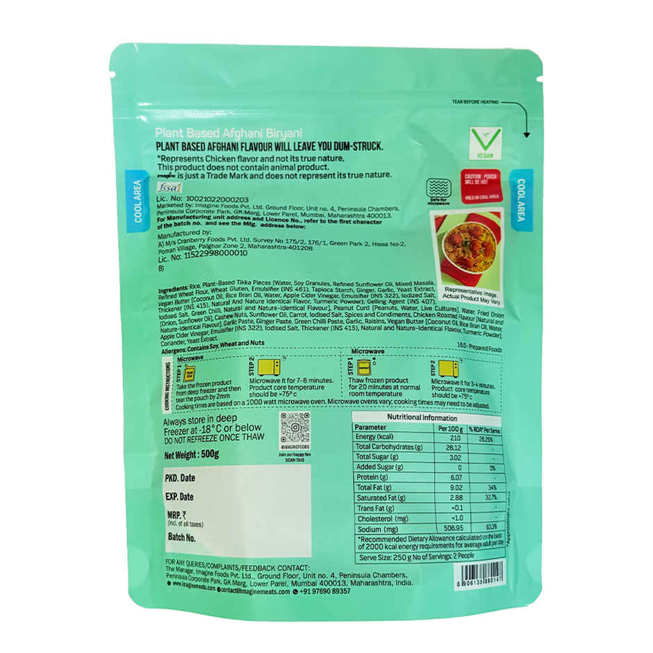 Imagine Plant Based Afghani Biryani