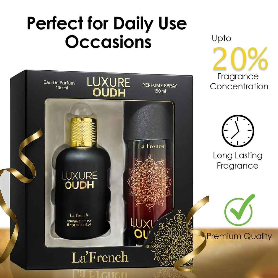 La French Luxure Oudh Perfume & Deodorant Gift Set
