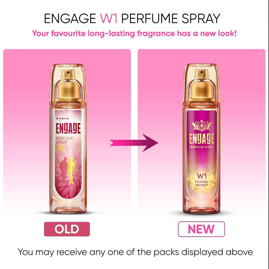 Engage W1 Perfume Spray for Women 120ml | Fruity & Floral | 24 hr Freshness | Long Lasting