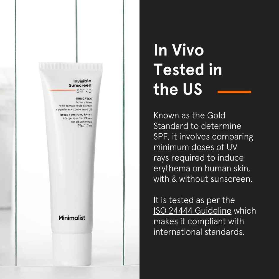Minimalist Invisible Sunscreen SPF 40+ PA +++ Lightweight