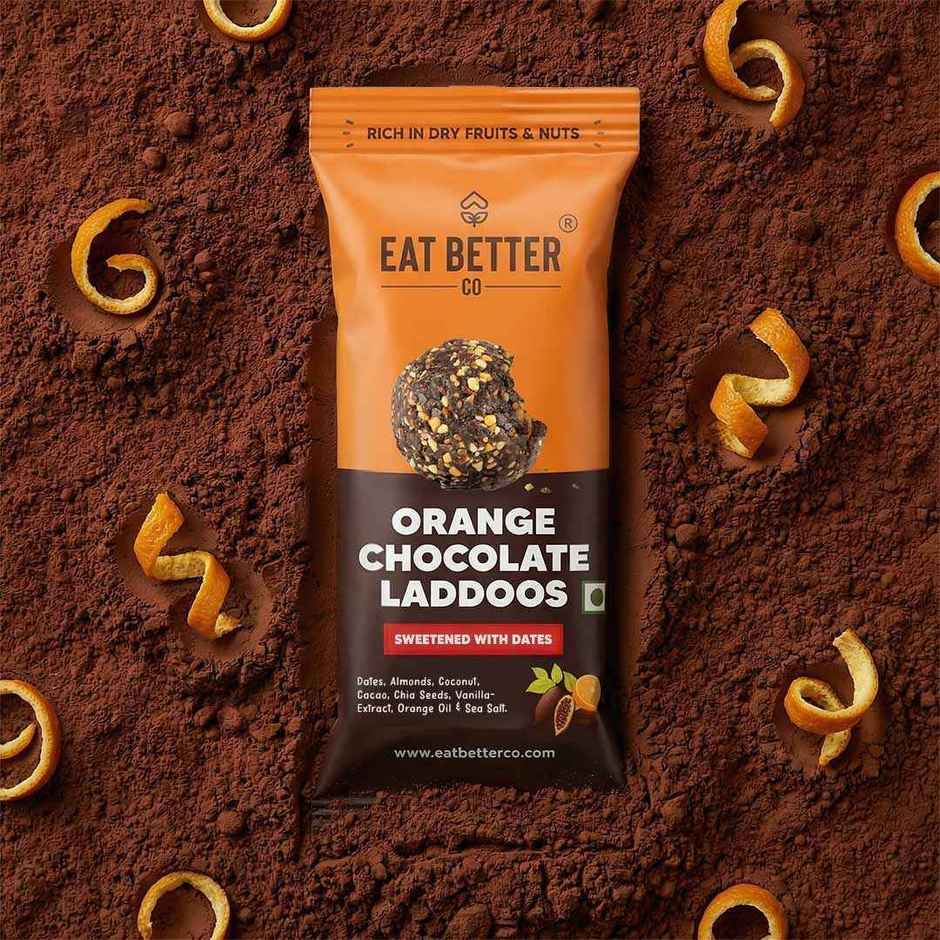 Eat Better Co Orange & Chocolate Laddoos High Protein, Truly Natural