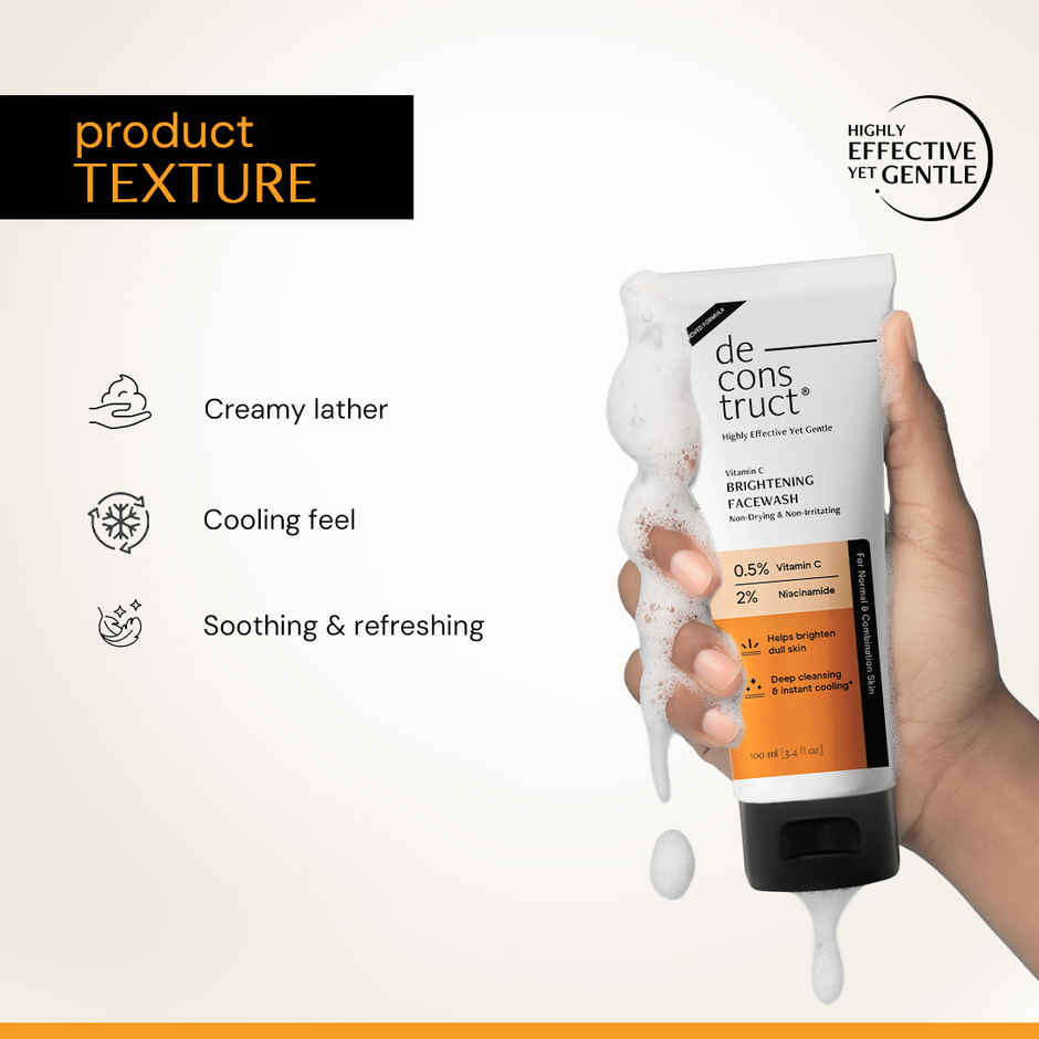 Deconstruct Vitamin C Brightening Face Wash | 0.5% Vitamin C + 2% Niacinamide