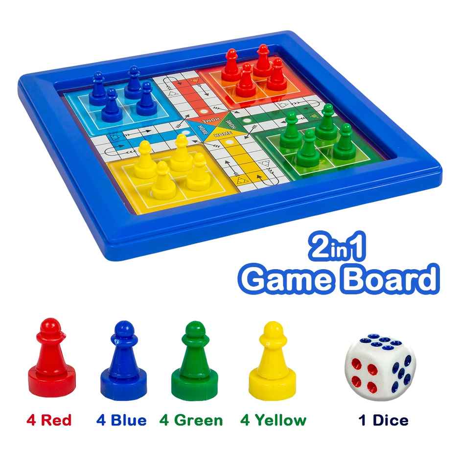 Ratna's Snakes & Ladders With Ludo Magnetic Travelling | Assorted