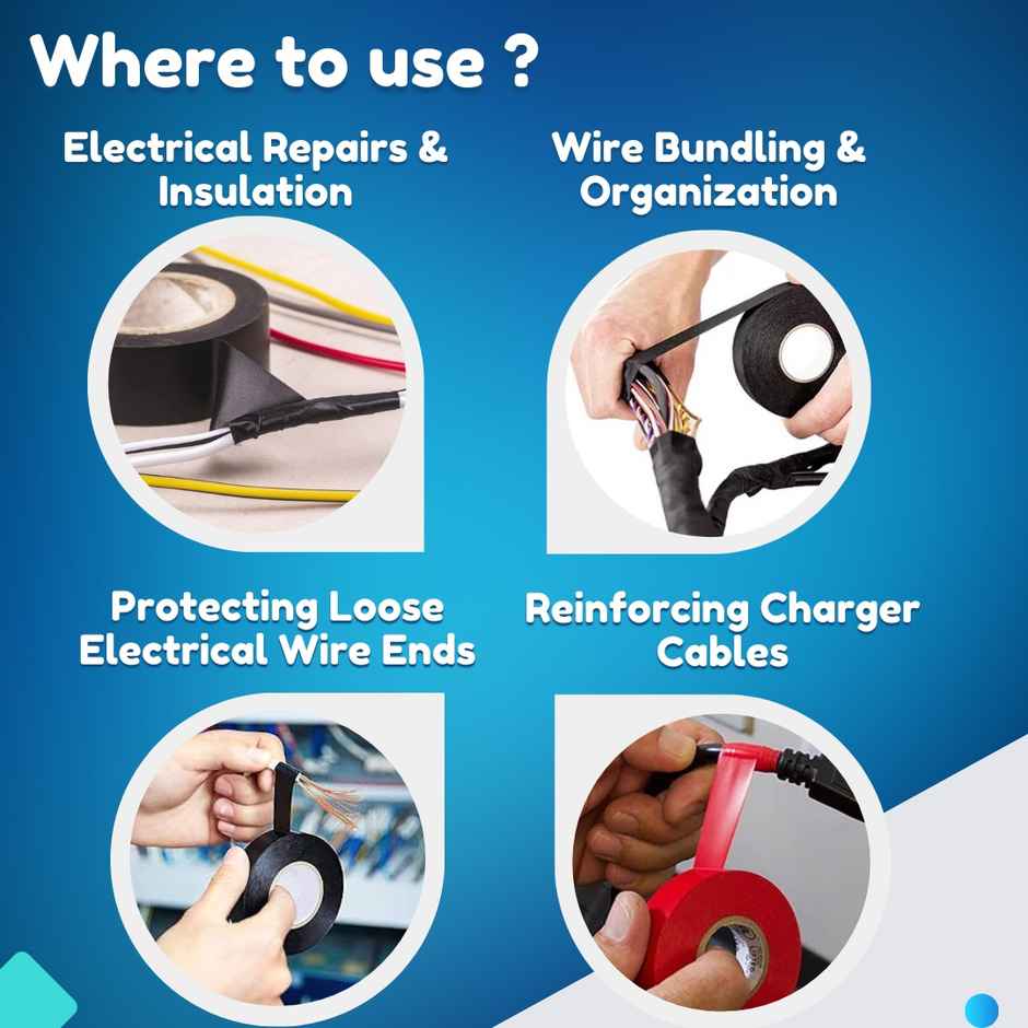 ABK Multicolour High Performance Electric Insulation Tape | 18 mm x 6 m | Pack of 5